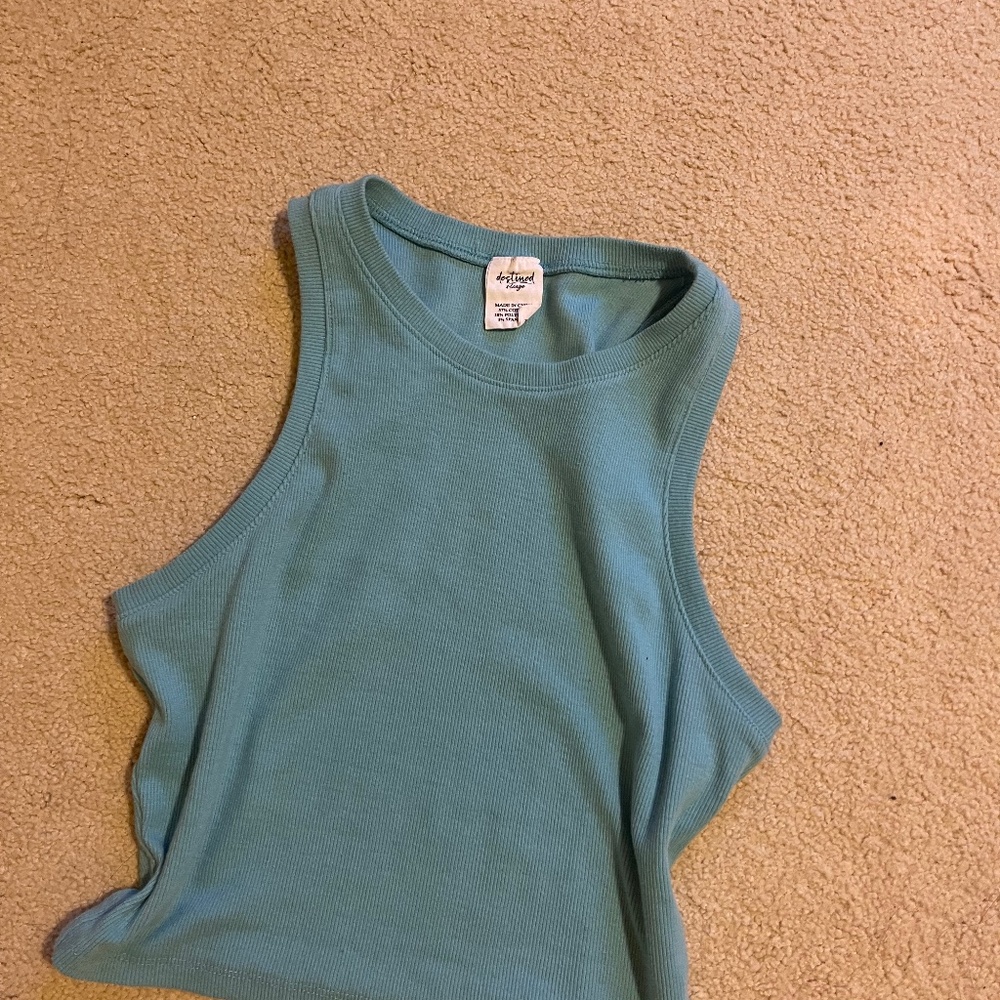 Teal summer tank top